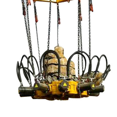 Hochwertiger runder Pfahlkopf Hydraulischer Pfahlbrecher, der auf einem Bagger installiert ist