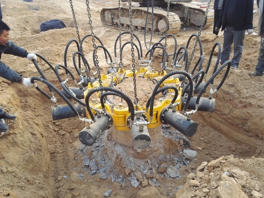 Ausgrabungsmaschine Hydraulische Pile Cutter Werkzeuge, die schnell Pile Kopf für das Schneiden verschiedener Formen O