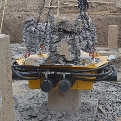 Bohrmaschinen Zubehör Baggergergeräte Hydraulischer Pfahlschneider Pfahlbrecher